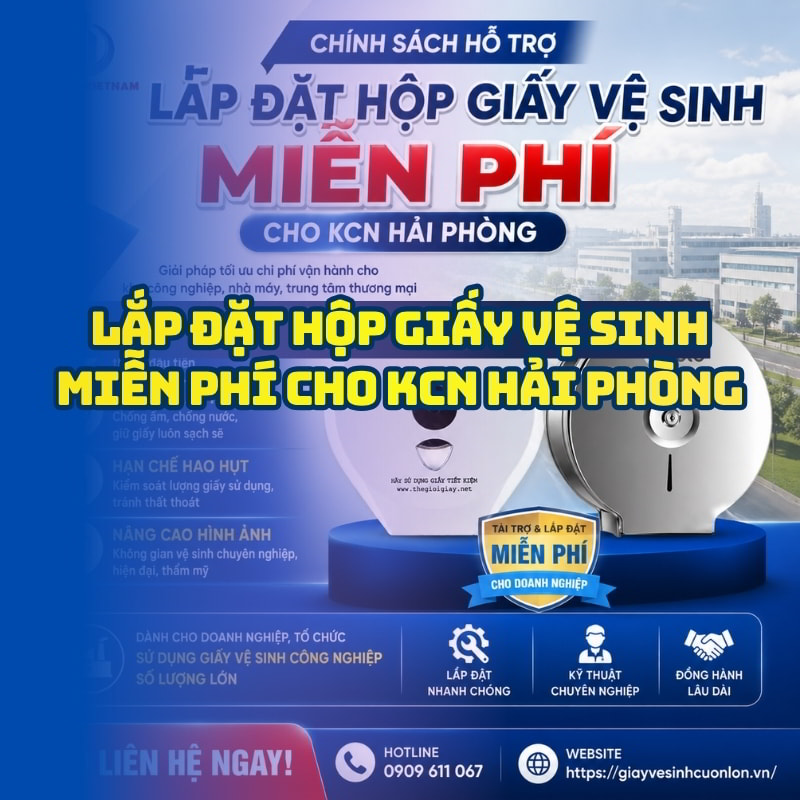 Chính sách hổ trợ lắp hộp giấy vệ sinh miễn phí hải phòng uy tín tại Horeca Việt Nam