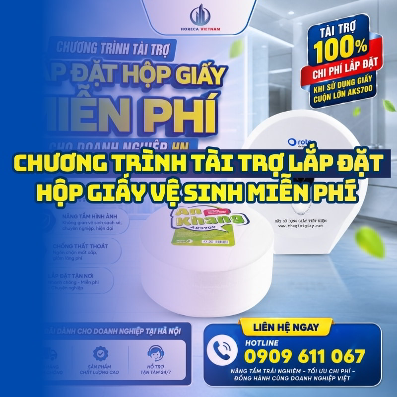 Chương trình tài trợ hộp giấy vệ sinh tại hà nội uy tín tại Horeca Việt Nam