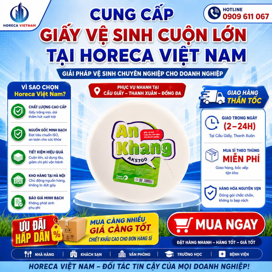 Địa chỉ giấy vệ sinh cuộn lớn giá rẻ Hà Nội
