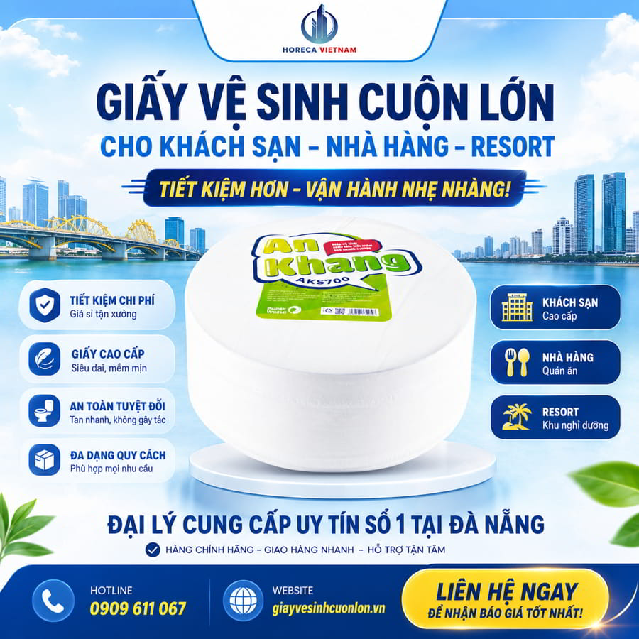 Đại lý giấy vệ sinh cuộn lớn Đà Nẵng uy tín giá sỉ tốt nhất