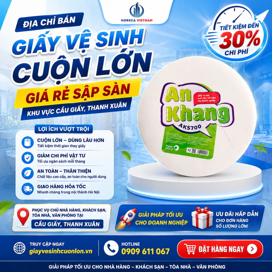 Địa chỉ giấy vệ sinh cuộn lớn giá rẻ Hà Nội uy tín giá tốt nhất tại Horeca Việt Nam