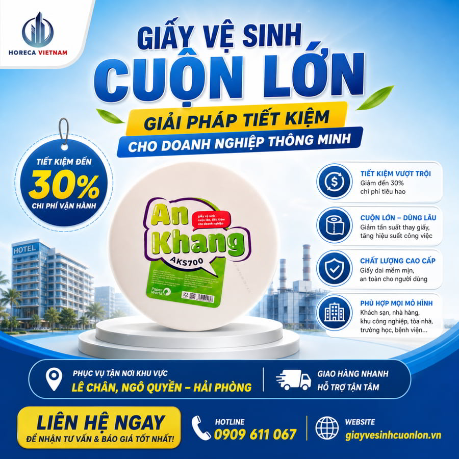 Địa chỉ mua giấy vệ sinh cuộn lớn giá rẻ hải phòng uy tín tại Horeca Việt Nam