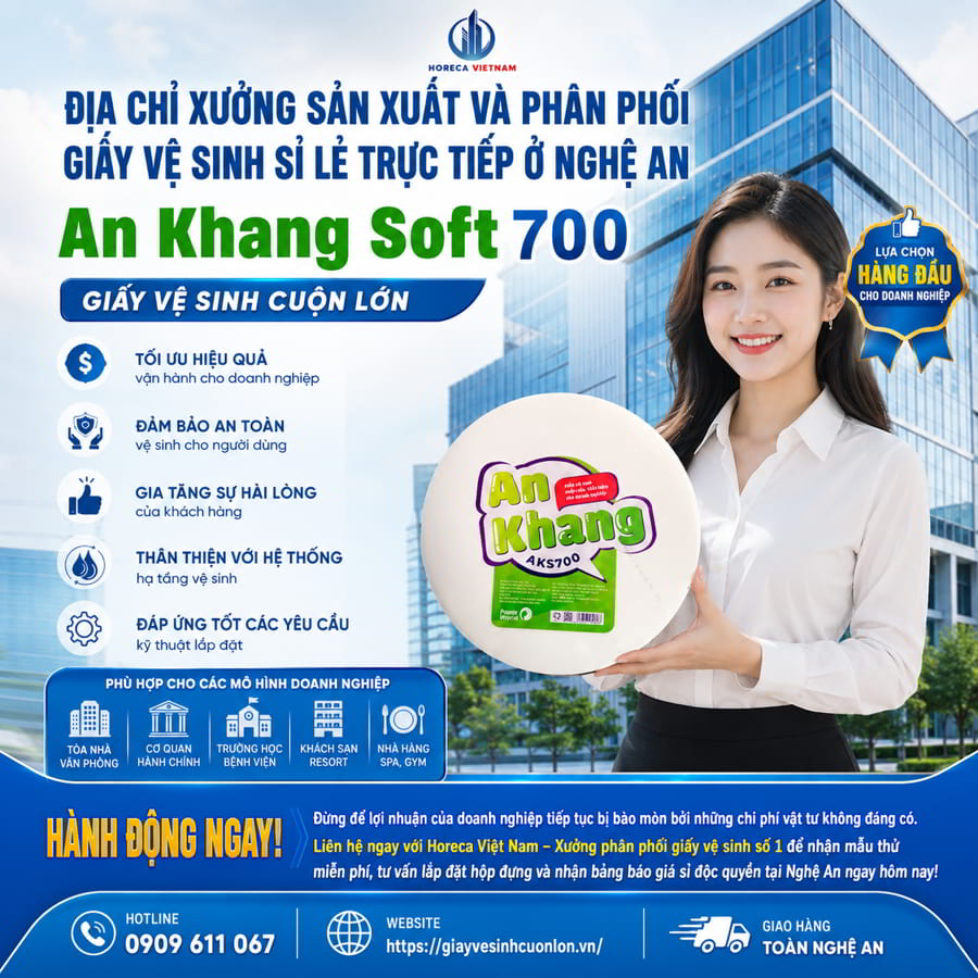 Địa chỉ xưởng phân phối giấy vệ sinh tại Nghệ An uy tín giá sỉ tốt nhất tại Horeca Việt Nam