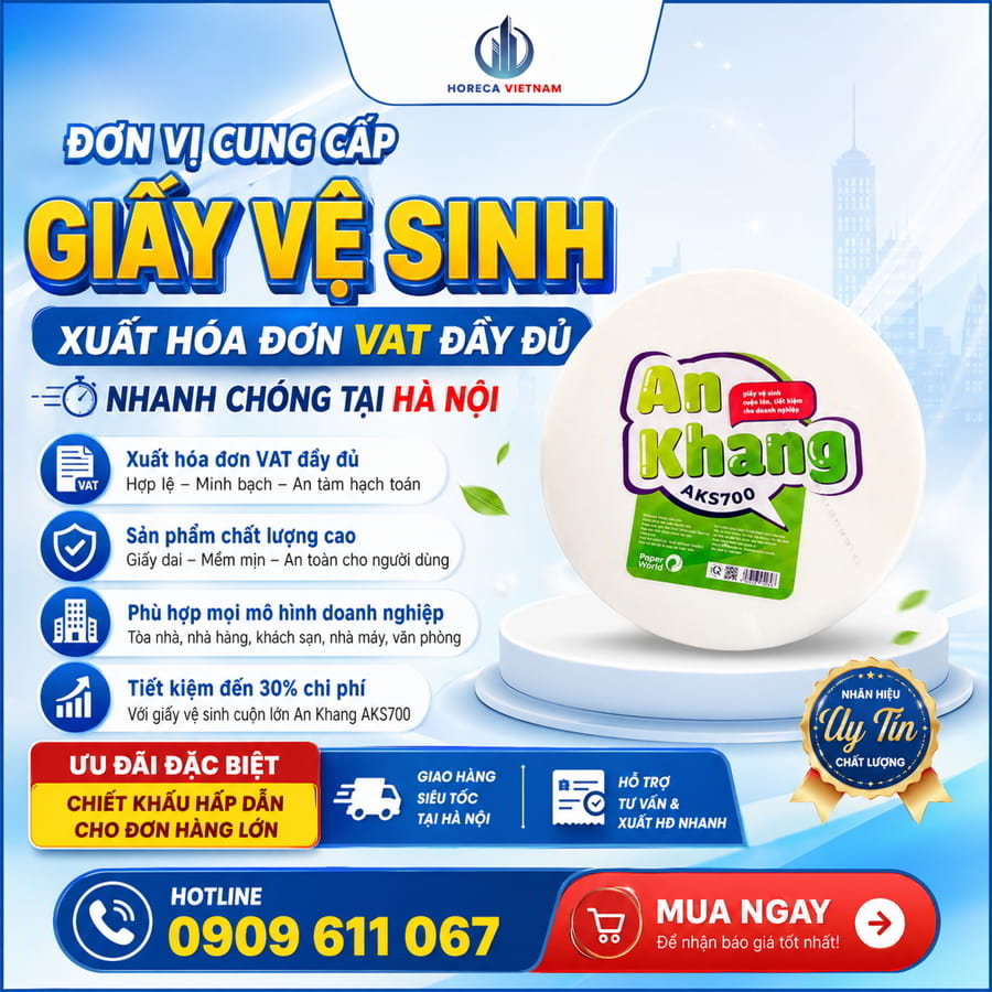 Mua giấy vệ sinh xuất hóa đơn đỏ Hà Nội uy tín giá sỉ tốt nhất tại Horeca Việt Nam