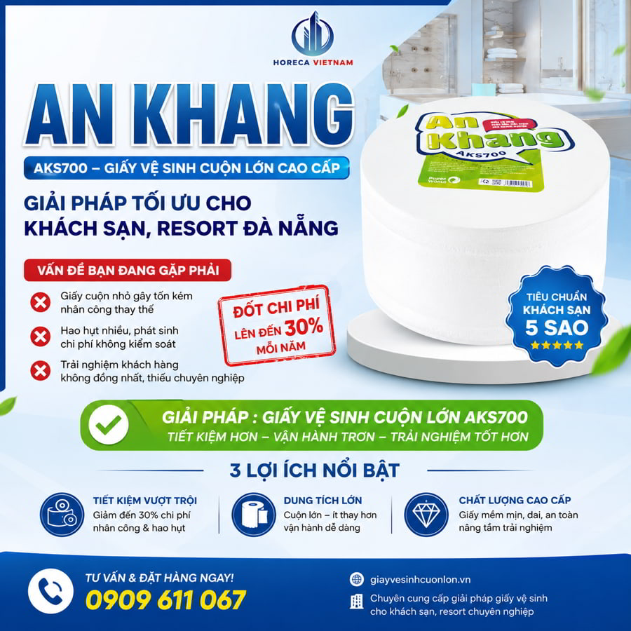 Cung cấp giấy vệ sinh cho khách sạn Đà Nẵng uy tín giá sỉ tốt nhất tại Horeca Việt Nam