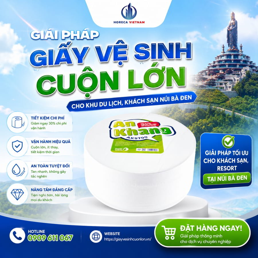 Giải pháp giấy vệ sinh cho khách sạn núi Bà Đen uy tín giá tốt tại Horeca Việt Nam