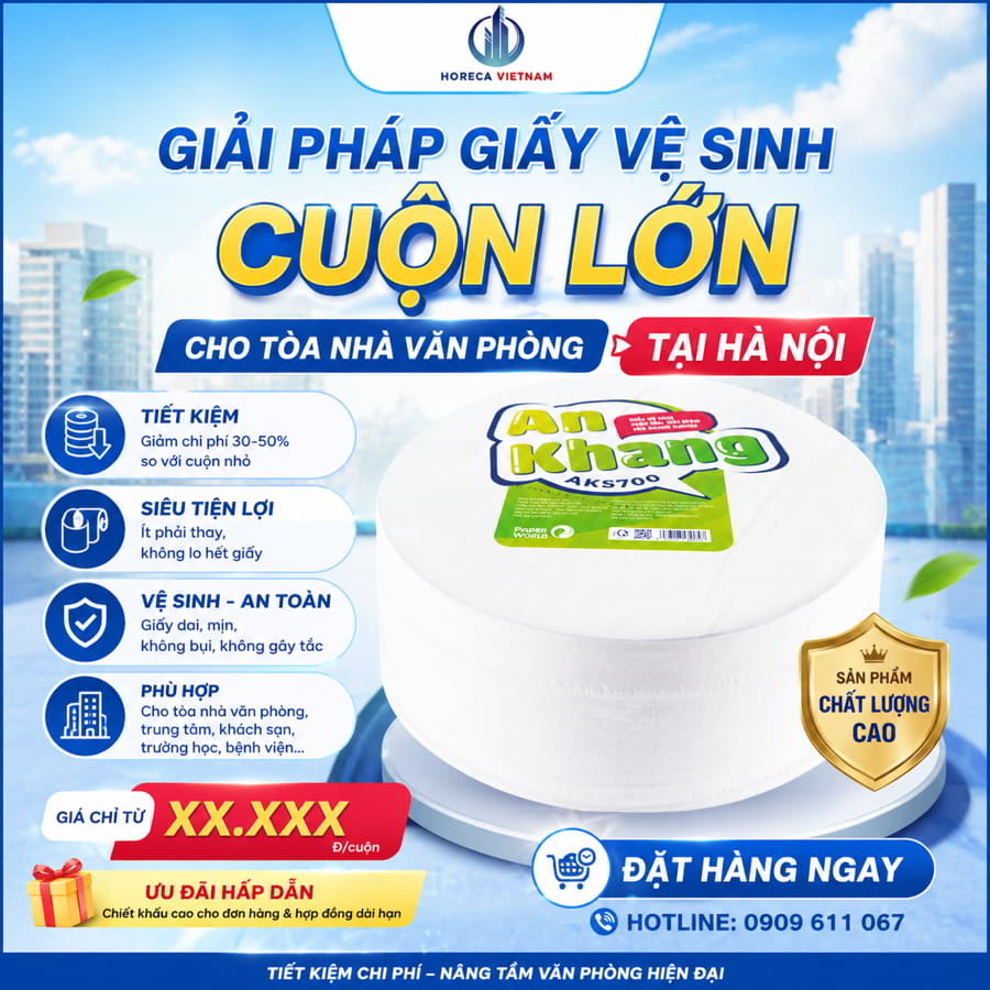 Mua giấy vệ sinh cho tòa nhà văn phòng hà nội uy tín giá sỉ tốt nhất tại Horeca Việt Nam