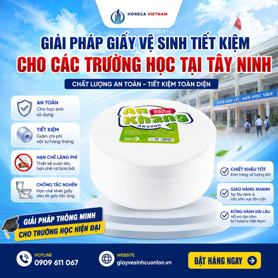 Cung cấp giấy vệ sinh cho trường học Tây Ninh uy tín giá sỉ tốt nhất tại Horeca Việt Nam