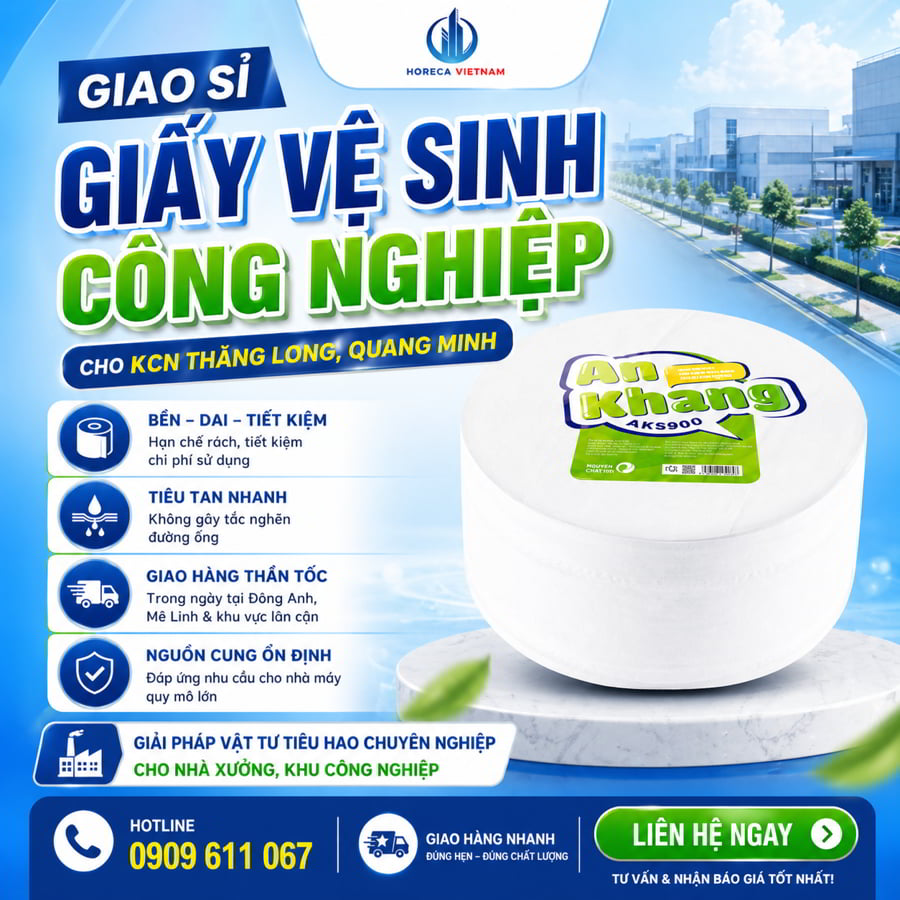 Cung cấp giấy vệ sinh KCM Thăng Long uy tín giá sỉ tốt nhất tại Horeca Việt Nam