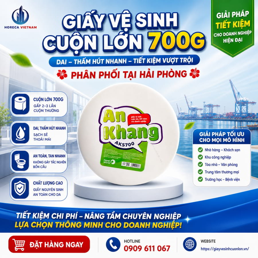 Mua giấy vệ sinh cuộn lớn 700g tại hải phòng uy tín giá tốt nhất tại Horeca Việt Nam