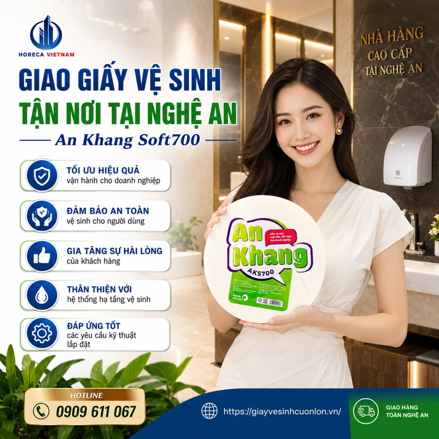 Horeca Việt Nam cam kết giao giấy vệ sinh tận nơi tại Nghệ An uy tín