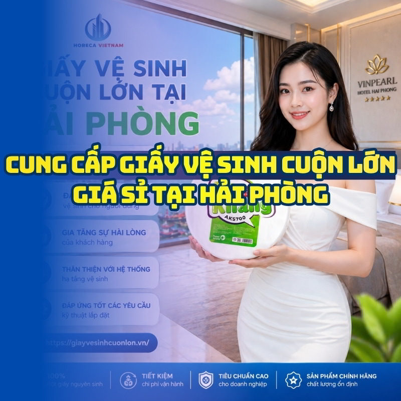 Horeca Việt Nam cung cấp giấy vệ sinh cuộn lớn tại Hải Phòng giá tốt giao hàng tận nơi