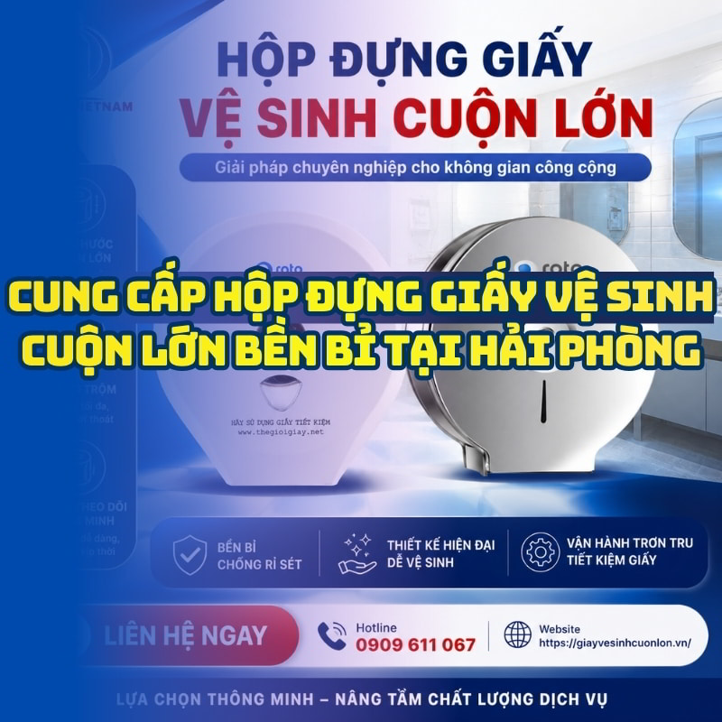 Horeca Việt Nam cung cấp hộp đựng giấy vệ sinh cuộn lớn hải phòng cao cấp lắp đặt tận nơi