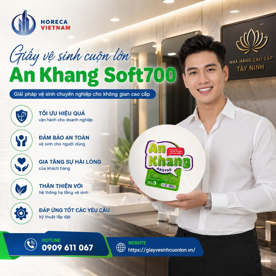Horeca Việt Nam đại lý giấy vệ sinh cuộn lớn TP Tây Ninh chính hãng cao cấp giá tốt nhất