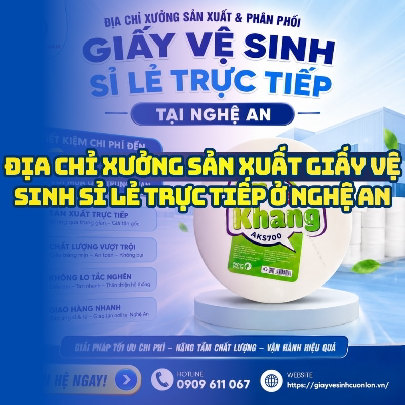 Horeca Việt Nam địa chỉ xưởng phân phối giấy vệ sinh tại Nghệ An giá sỉ tốt nhất giao hàng tận nơi
