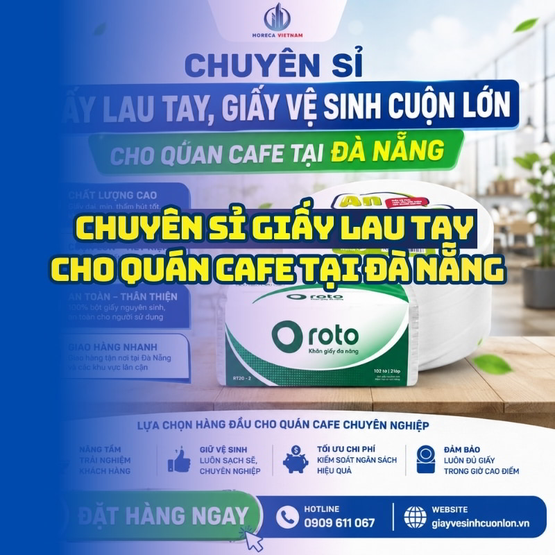 Horeca Việt Nam nguồn sỉ giấy lau tay Đà Nẵng giá tốt nhất giao hàng tận nơi