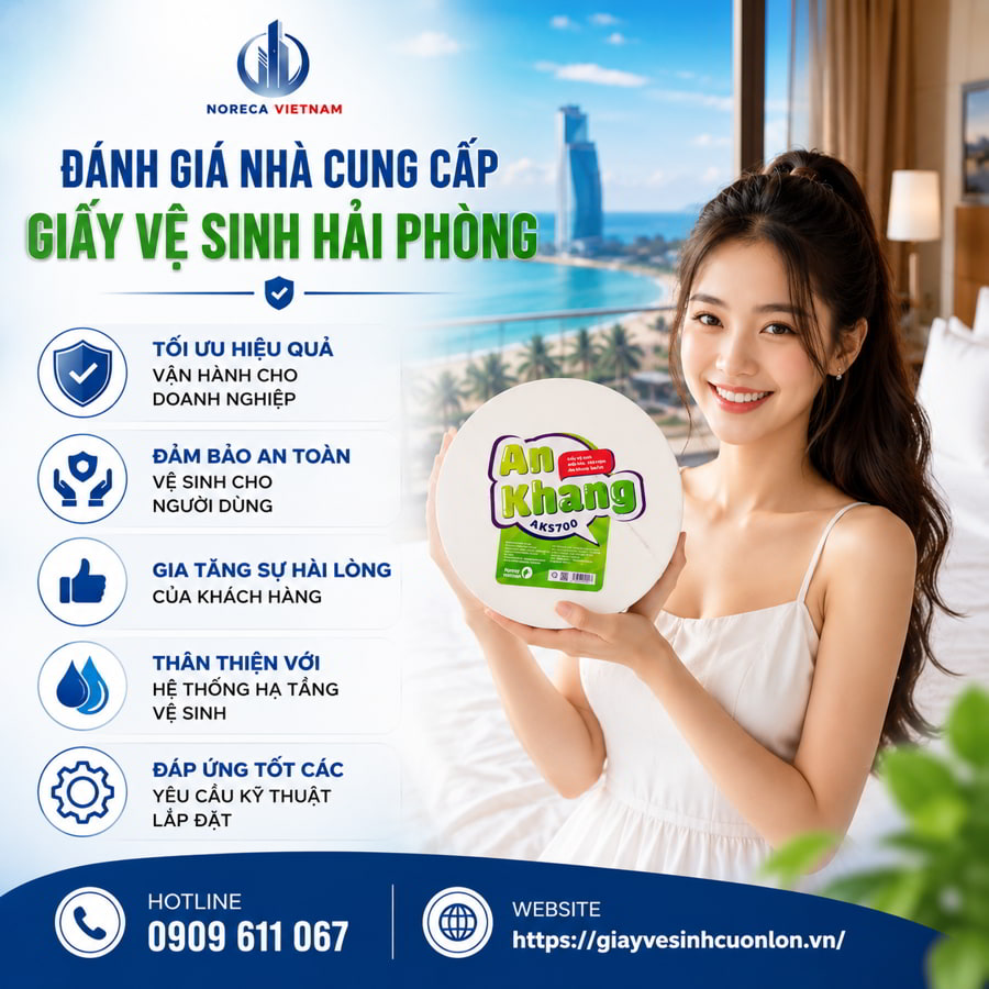 Horeca Việt Nam nhà cung cấp giấy vệ sinh cuộn lớn tại Hải Phòng uy tín giá tốt giao hàng tận nơi
