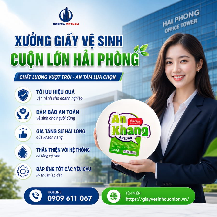 Horeca Việt nam xưởng giấy vệ sinh cuộn lớn hải phòng uy tín