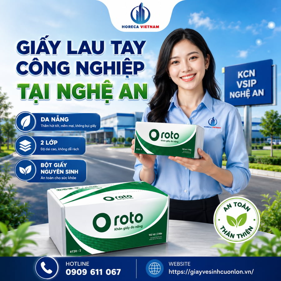 Mua giấy lau tay công nghiệp tại Nghệ An chính hãng cao cấp giá tốt tại Horeca Việt Nam
