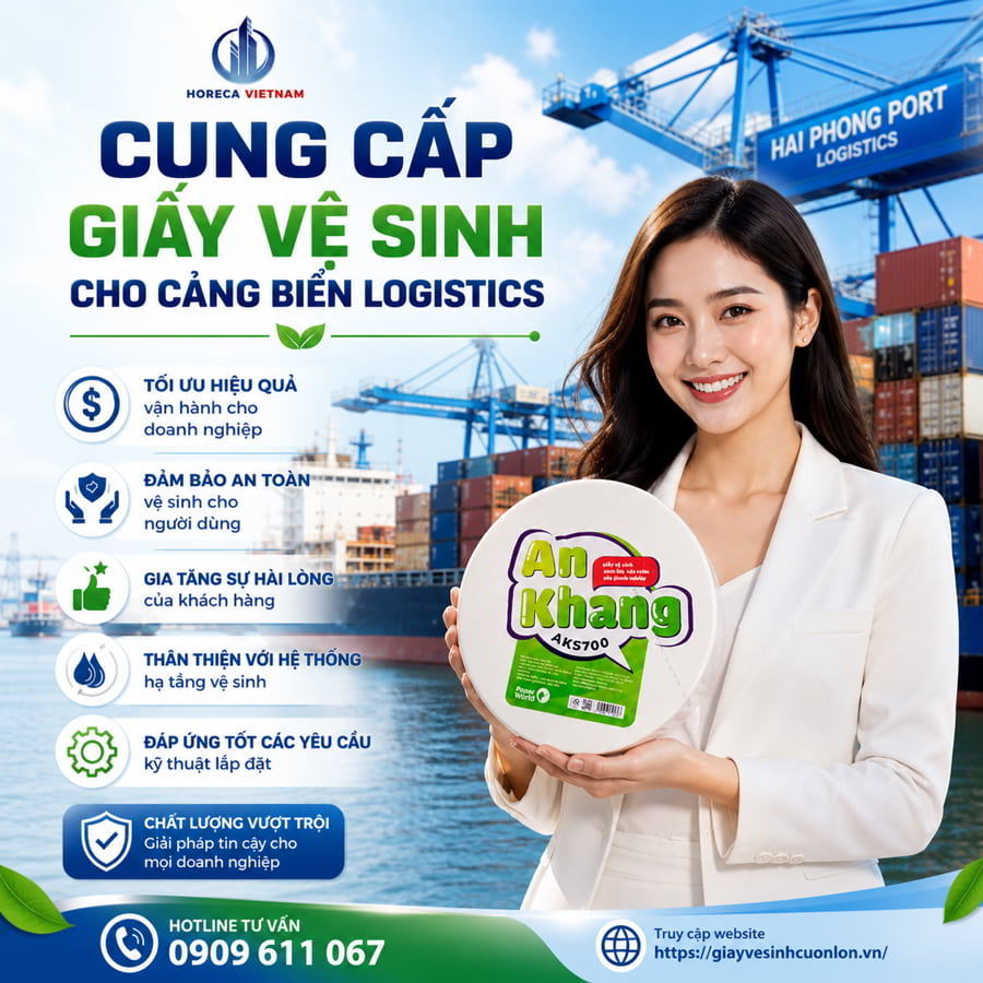 Mua giấy vệ sinh cho cảng biển logistics cao cấp giá cả tốt nhất tại Horeca Việt Nam