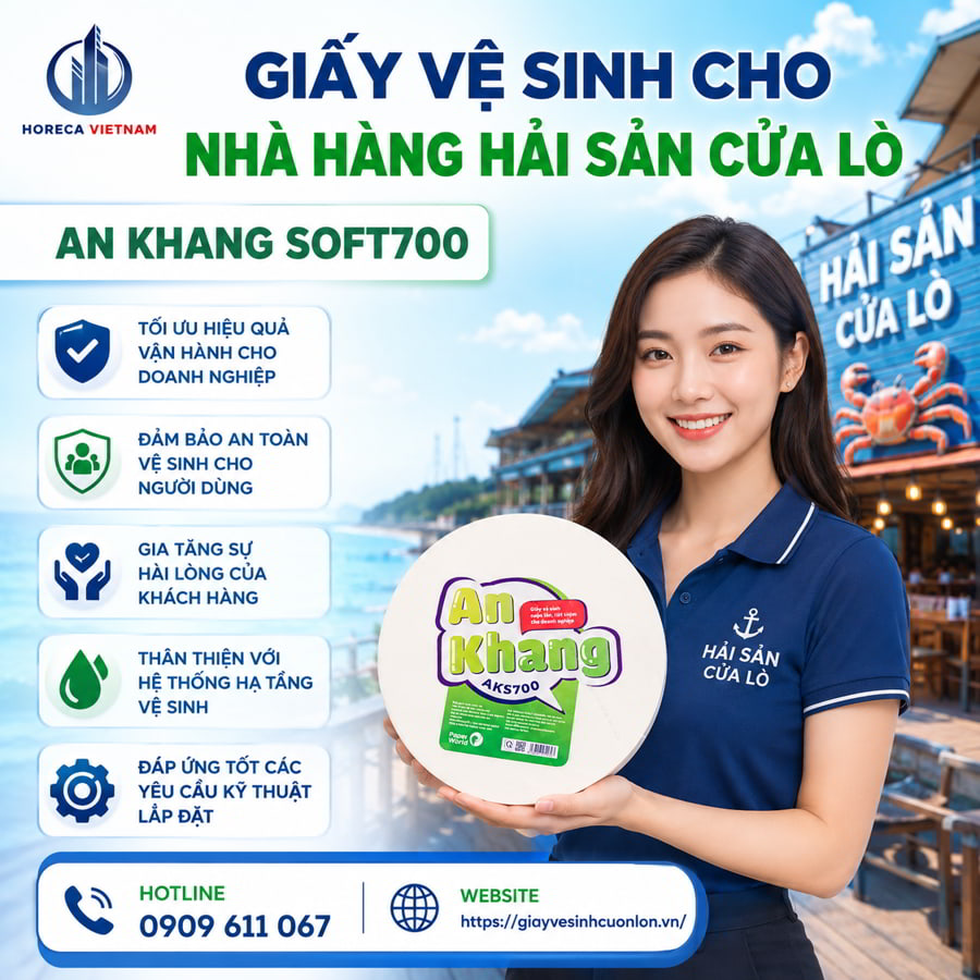 Mua giấy vệ sinh cho nhà hàng hải sản Cửa Lò chính hãng cao cấp giá sỉ tốt nhất tại Horeca Việt Nam