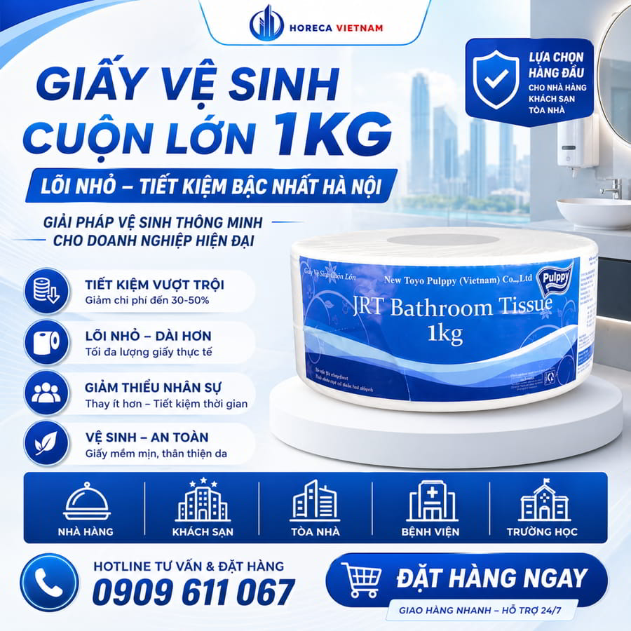 Mua giấy vệ sinh cuộn lớn 1kg tại Hà Nội uy tín giá sỉ tốt nhất tại Horeca Việt Nam