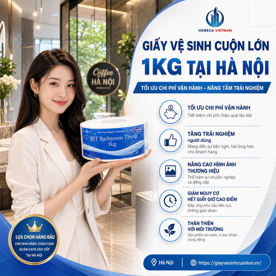Mua giấy vệ sinh cuộn lớn 1kg tại Hà Nội cao cấp giá tốt nhất tại Horeca Việt Nam