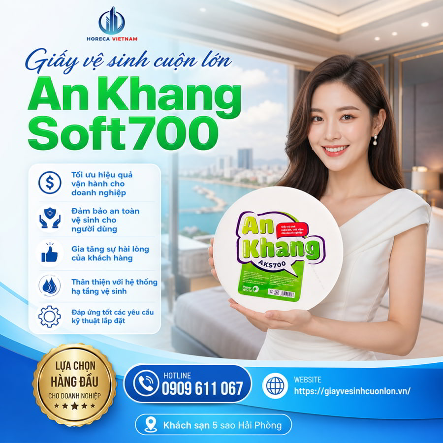 Mua giấy vệ sinh cuộn lớn 700g tại hải phòng cao cấp giá tốt nhất tại Horeca Việt Nam
