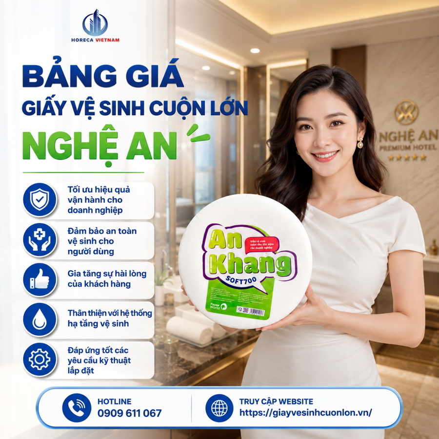 Mua giấy vệ sinh cuộn lớn tại Nghệ An chính hãng cao cấp giá sỉ tốt nhất
