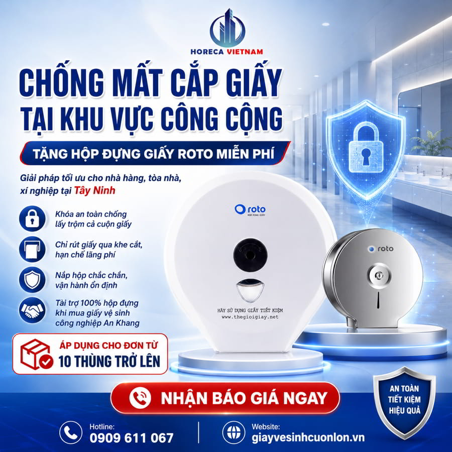 Horeca Việt Nam cam kết 100% sản phẩm hộp đựng từ nhựa ABS nguyên sinh và Inox 304 đạt chuẩn, đi kèm chế độ bảo hành 1 đổi 1 nhanh chóng. Khách hàng B2B có nhu cầu tham khảo đa dạng các loại hộp và lõi giấy phù hợp, hãy truy cập ngay danh mục Giấy vệ sinh cuộn lớn.