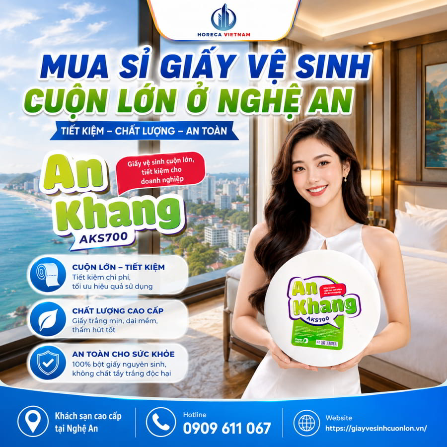 Mua sỉ giấy vệ sinh cuộn lớn ở Nghệ An uy tín giá tốt nhất tại Horeca Việt Nam