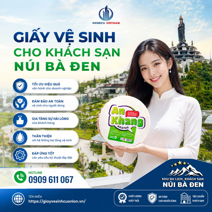 Mua sỉ giấy vệ sinh cho khách sạn núi Bà Đen chính hãng cao cấp giá sỉ tốt nhất tại Horeca Việt Nam