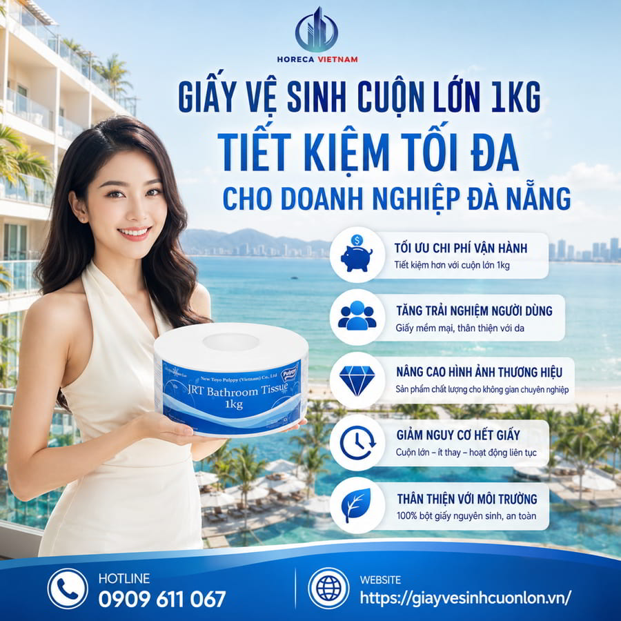 Mua sỉ giấy vệ sinh cuộn lớn 1kg tại Đà Nẵng uy tín giá tốt nhất tại Horeca Việt Nam