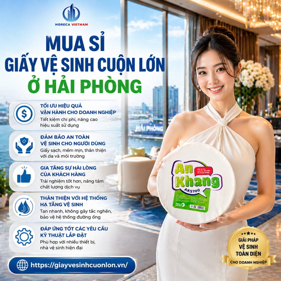 Mua sỉ giấy vệ sinh cuộn lớn ở Hải Phòng uy tín giá tốt nhất tại Horeca Việt Nam
