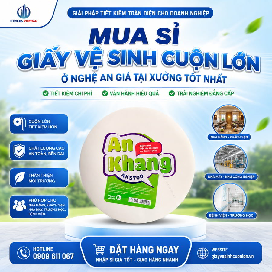Mua sỉ giấy vệ sinh cuộn lớn ở Nghệ An giá tại xưởng tốt nhất tại Horeca Việt Nam
