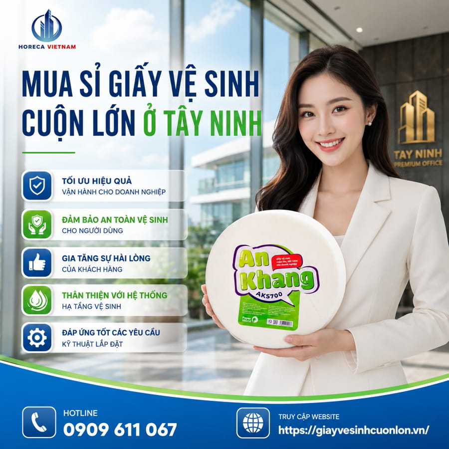 Mua sỉ giấy vệ sinh cuộn lớn ở Tây Ninh chính hãng cao cấp giá tốt nhất tại Horeca Việt Nam
