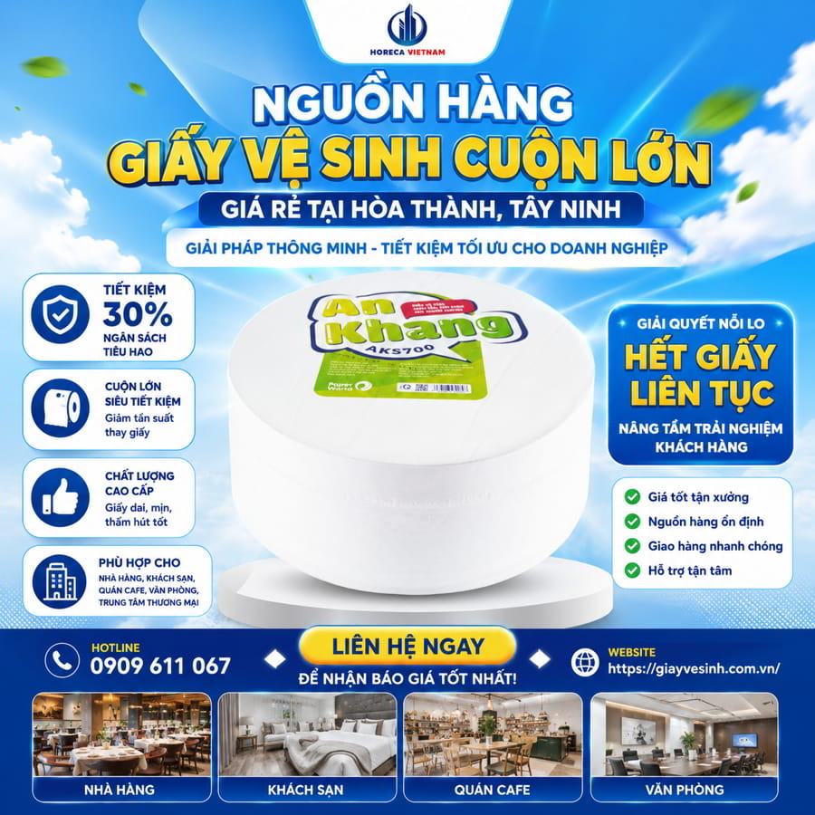 Mua giấy vệ sinh cuộn lớn giá rẻ hòa thành uy tín giá sỉ tốt nhất tại Horeca Việt Nam
