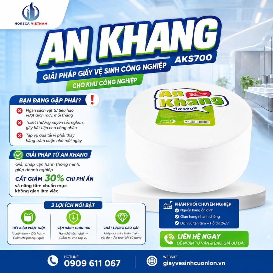 Horeca Việt Nam phân phối giấy vệ sinh cho khu công nghiệp Đà Nẵng uy tín giá sỉ tốt nhất