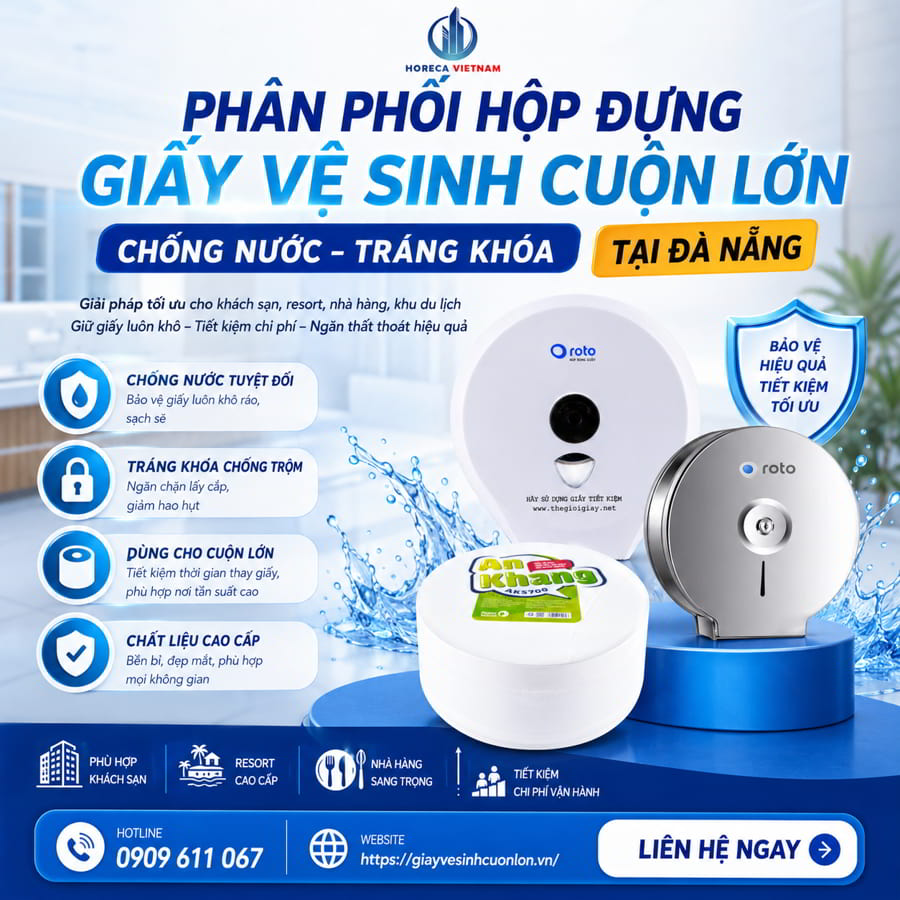 Cung cấp hộp đựng giấy vệ sinh cuộn lớn Đà Nẵng uy tín tại Horeca Việt Nam