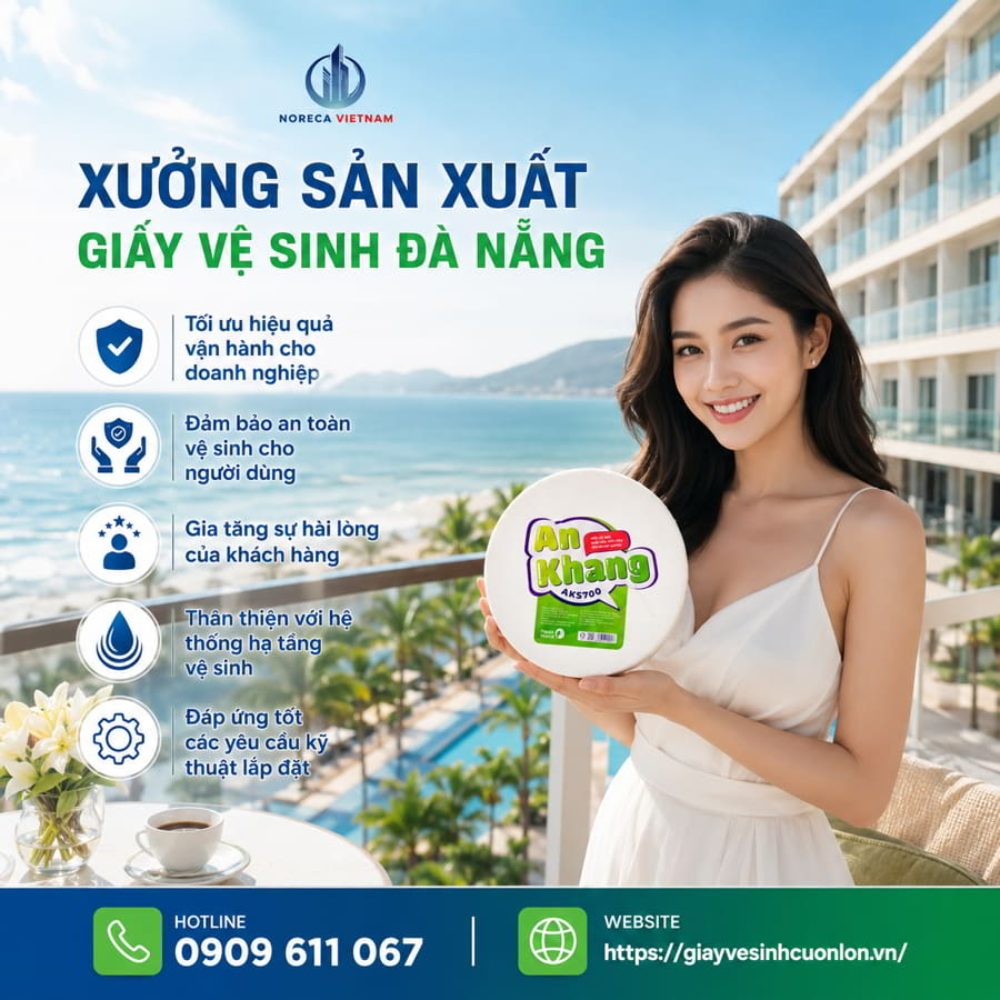 Xưởng sản xuất giấy vệ sinh Đà Nẵng chính hãng cao cấp giá sỉ tốt nhất tại Horeca Việt Nam