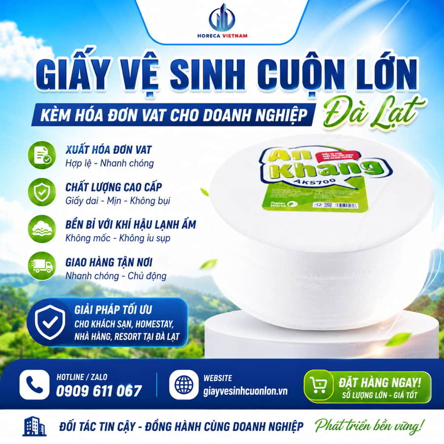 Mua giấy vệ sinh xuất hóa đơn đỏ Đà Lạt uy tín giá sỉ tốt nhất tại Horeca Việt Nam