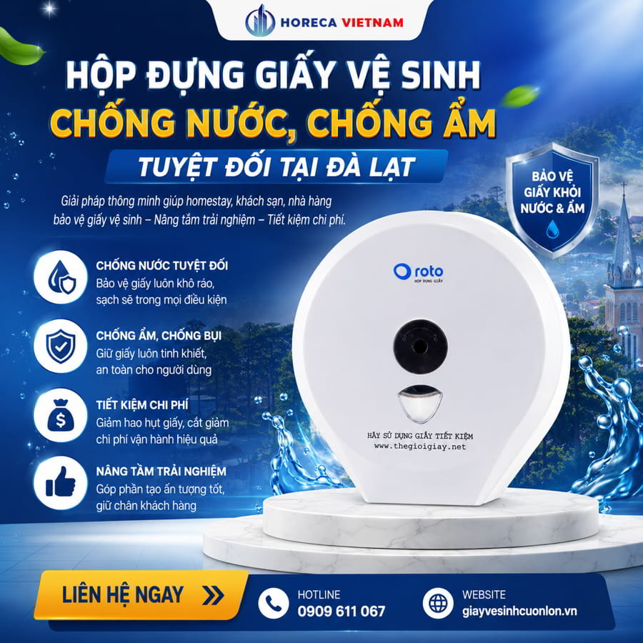 Lựa chọn hộp đựng giấy vệ sinh chống nước Đà Lạt chuyên dụng chính là "cứu cánh" hoàn hảo cho doanh nghiệp