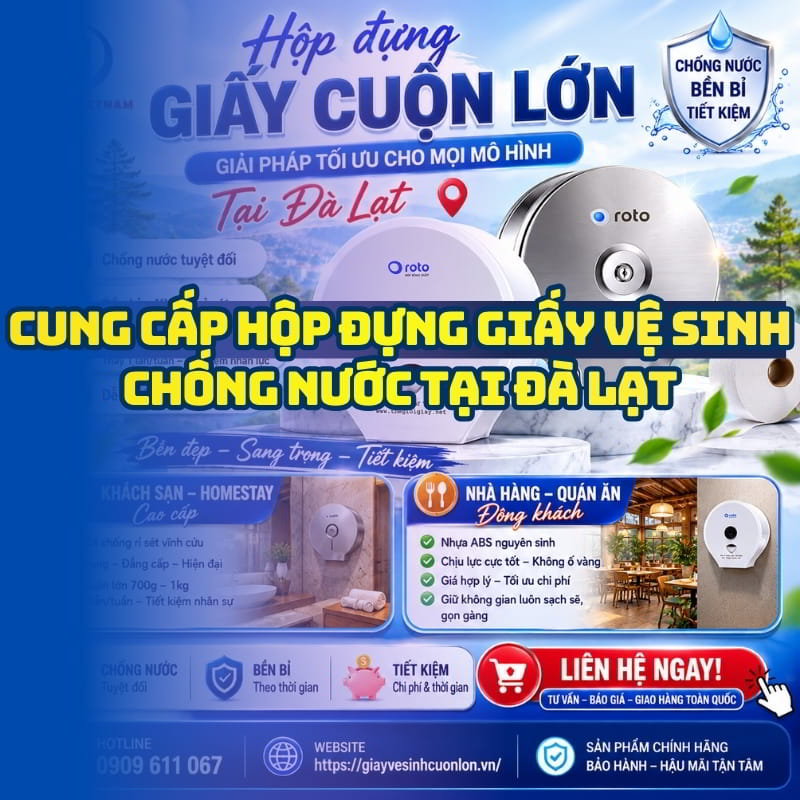 Horeca Việt Nam cung cấp hộp đựng giấy vệ sinh chống nước Đà Lạt uy tín lắp đặt tận nơi