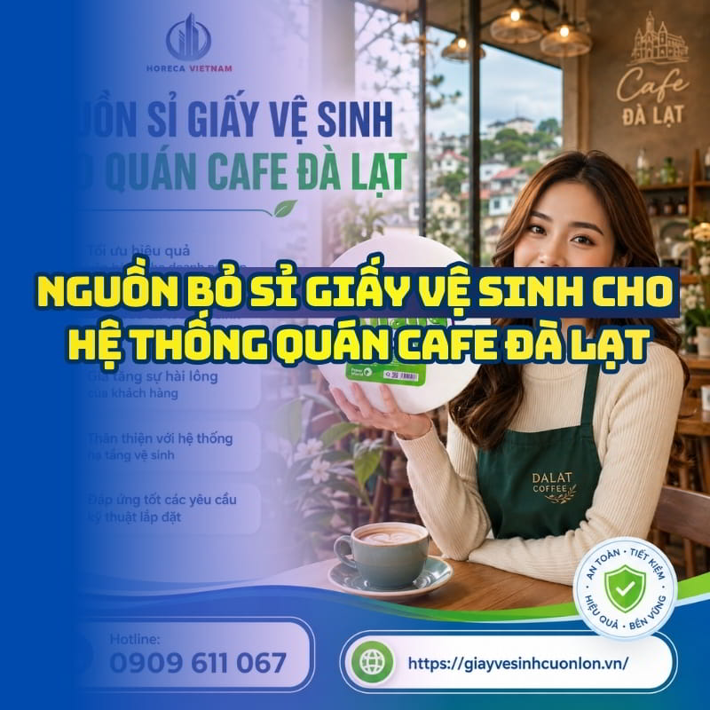 Horeca Việt Nam nguồn sỉ giấy vệ sinh cho quán cafe Đà Lạt giá sỉ tốt nhất giao hàng tận nơi