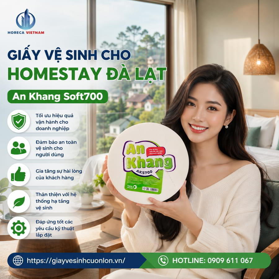 Mua giấy vệ sinh cho homestay Đà Lạt uy tín giá tốt nhất tại Horeca Việt Nam