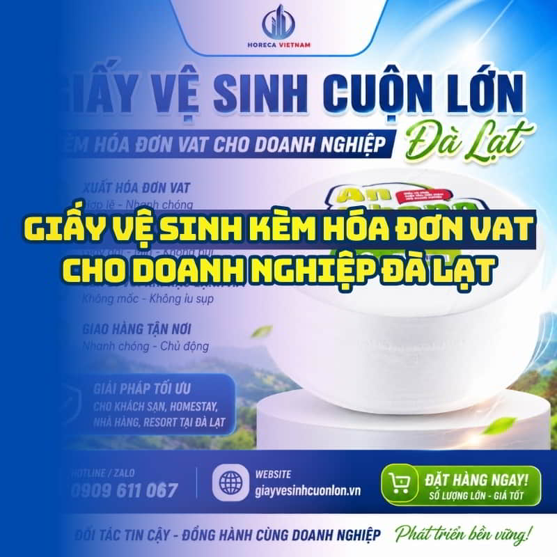 Mua giấy vệ sinh xuất hóa đơn đỏ Đà Lạt giá sỉ tốt nhất giao hàng tận nơi tại Horeca Việt Nam