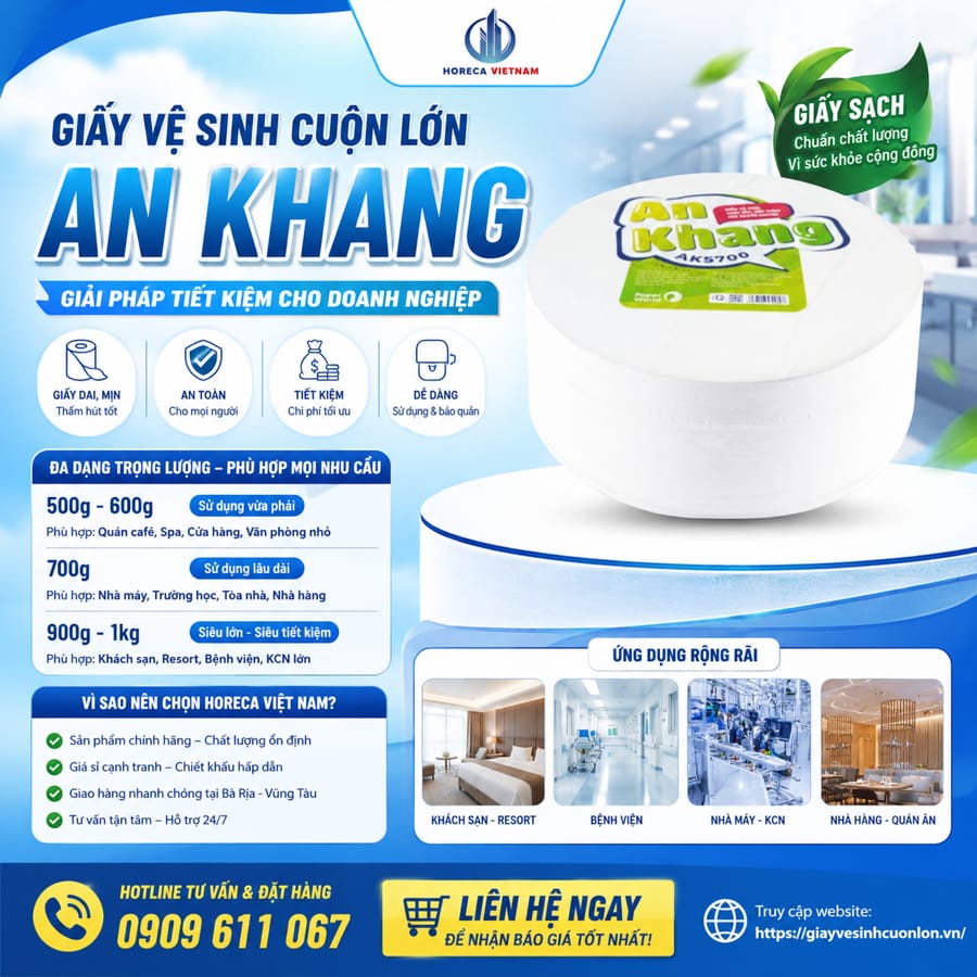 Báo giá giấy vệ sinh công nghiệp Bà Rịa - Vũng Tàu tốt nhất 