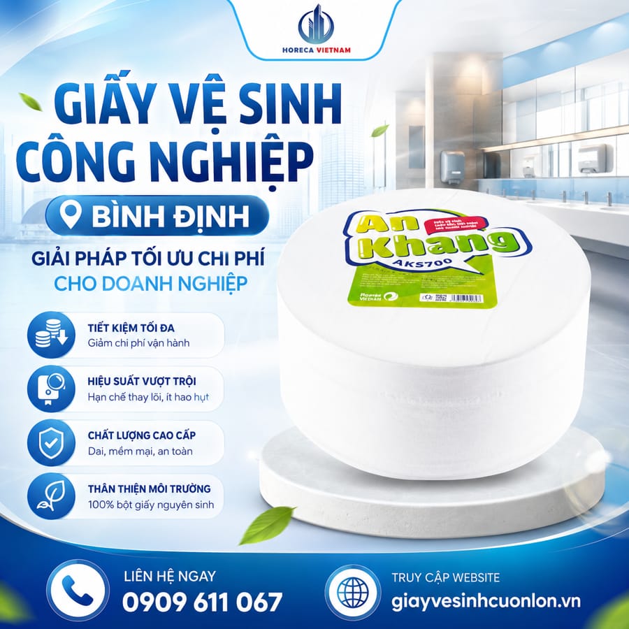 Báo giá giấy vệ sinh công nghiệp Bình Định tốt nhất tại Horeca Việt Nam