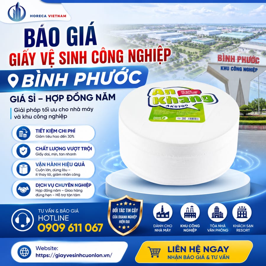 Báo giá giấy vệ sinh công nghiệp Bình Phước uy tín giá tốt tại Horeca Việt Nam