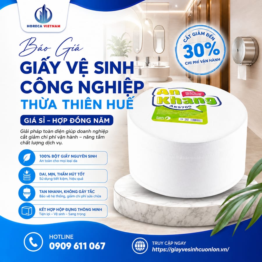 Báo giá giấy vệ sinh công nghiệp Thừa Thiên Huế tốt nhất tại Horeca Việt Nam